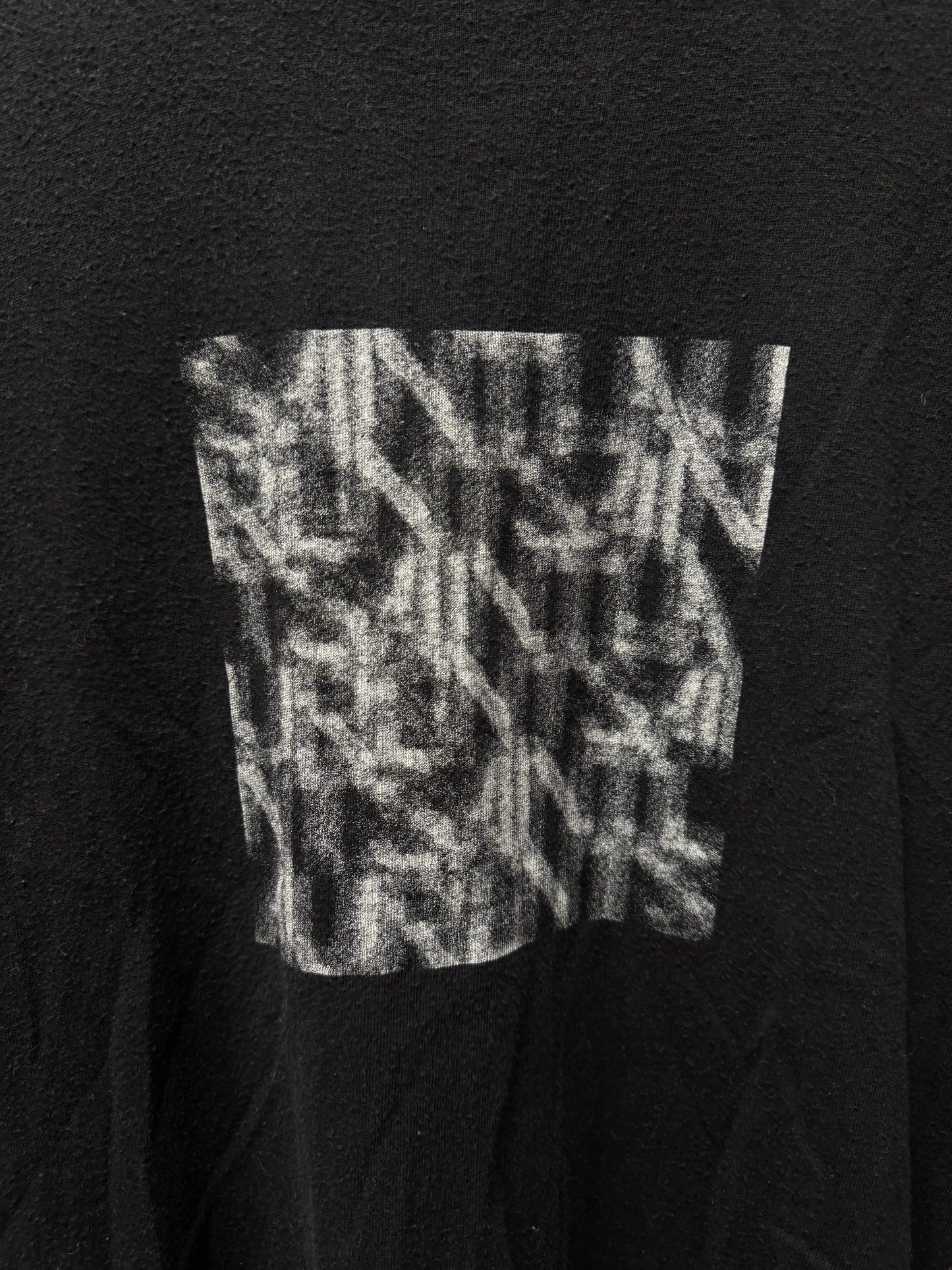 2021 Saint Laurent ‘Blurred Logo’ Black Graphic T-Shirt
