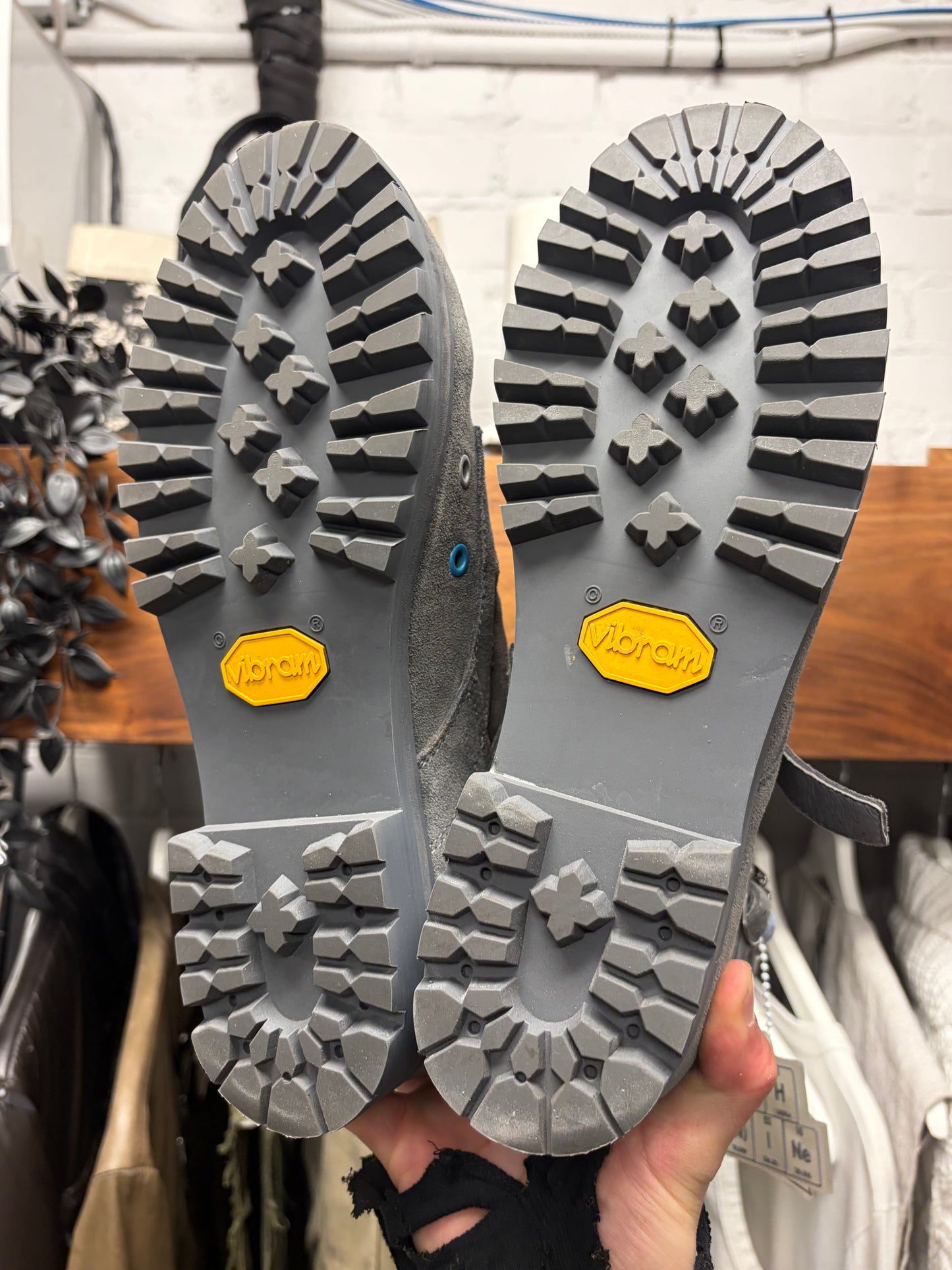 2018 Number (N)ine x CH24 Suede Strap Closure Combat Boots