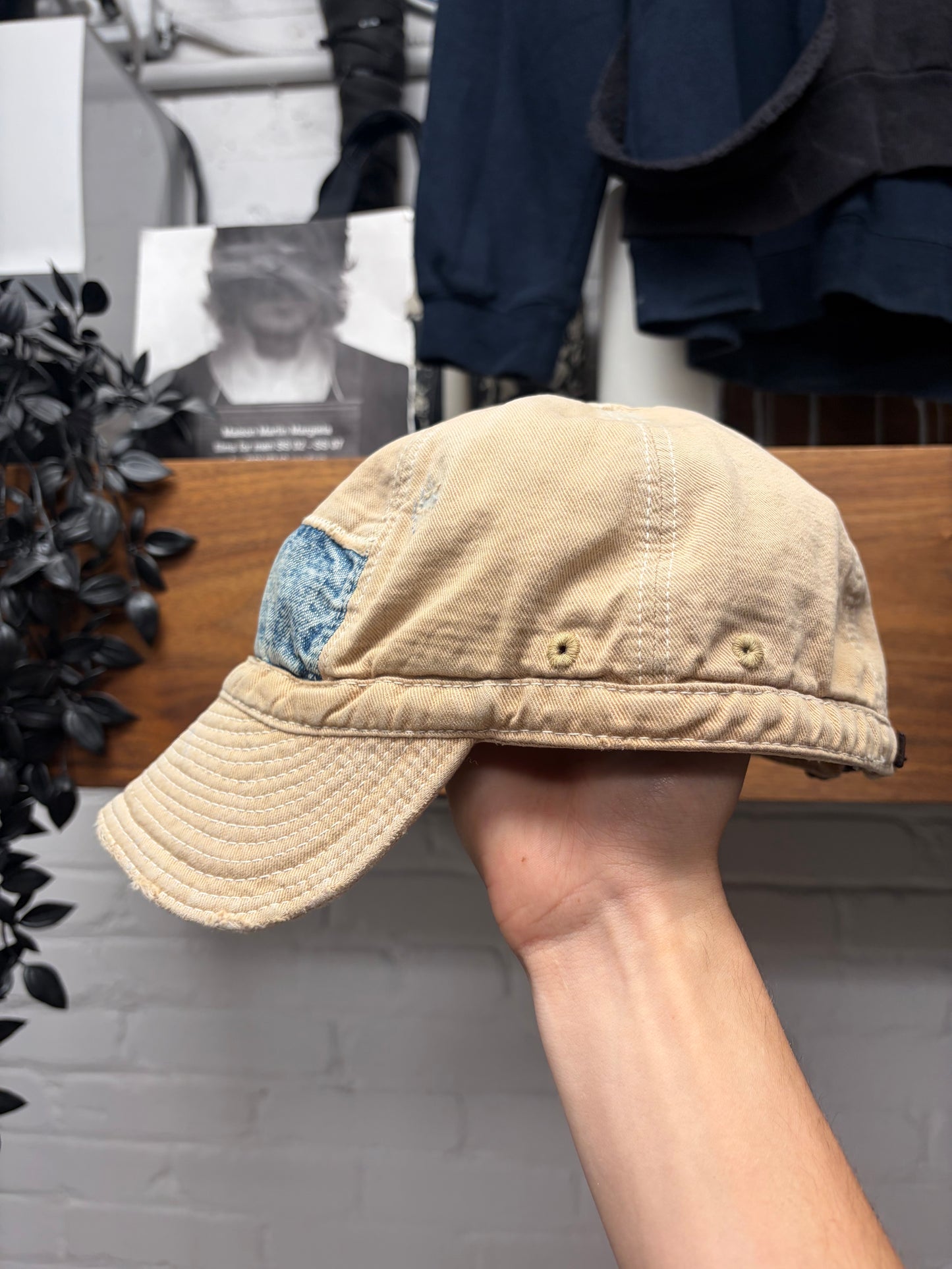 Kapital ‘Sashiko’ Hand Repaired Denim Strap-Back Cap