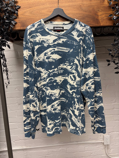 AW2024 Supreme x Hysteric Glamour Thermal ‘Car Crash’ Long Sleeve Shirt