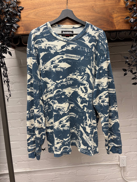 AW2024 Supreme x Hysteric Glamour Thermal ‘Car Crash’ Long Sleeve Shirt