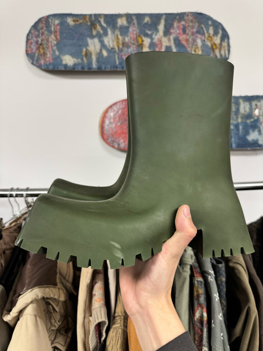 Balenciaga Green ‘Trooper’ Combat Boots