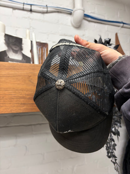 Chrome Hearts ‘Eye Chart’ Faded Black Mesh Trucker Hat