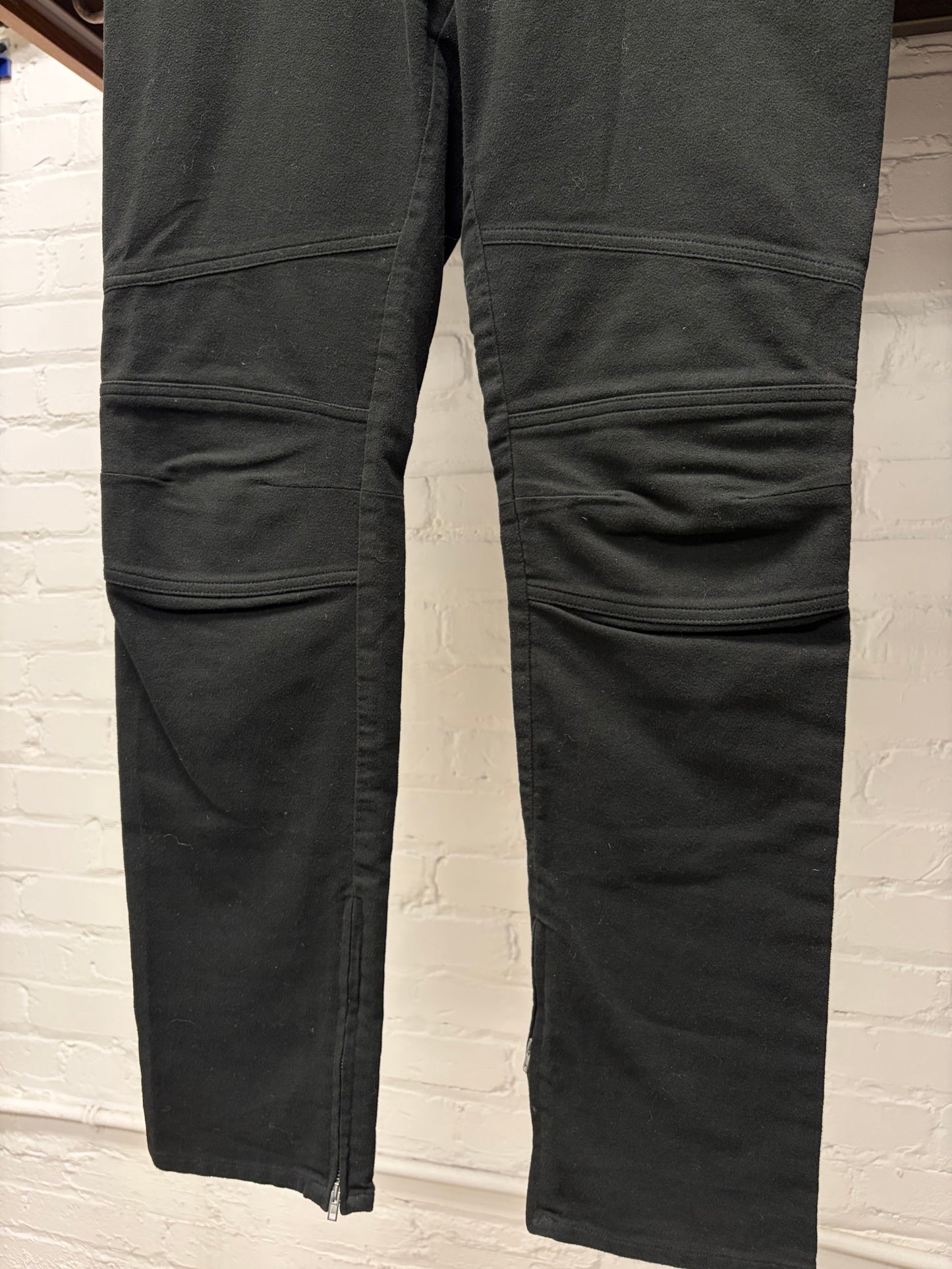 Helmut Lang Black Wool ‘Biker’ Black Slim Cut Trousers