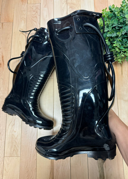 SS2018 Raf Simons Futuristic Black Wellington Rain Boots