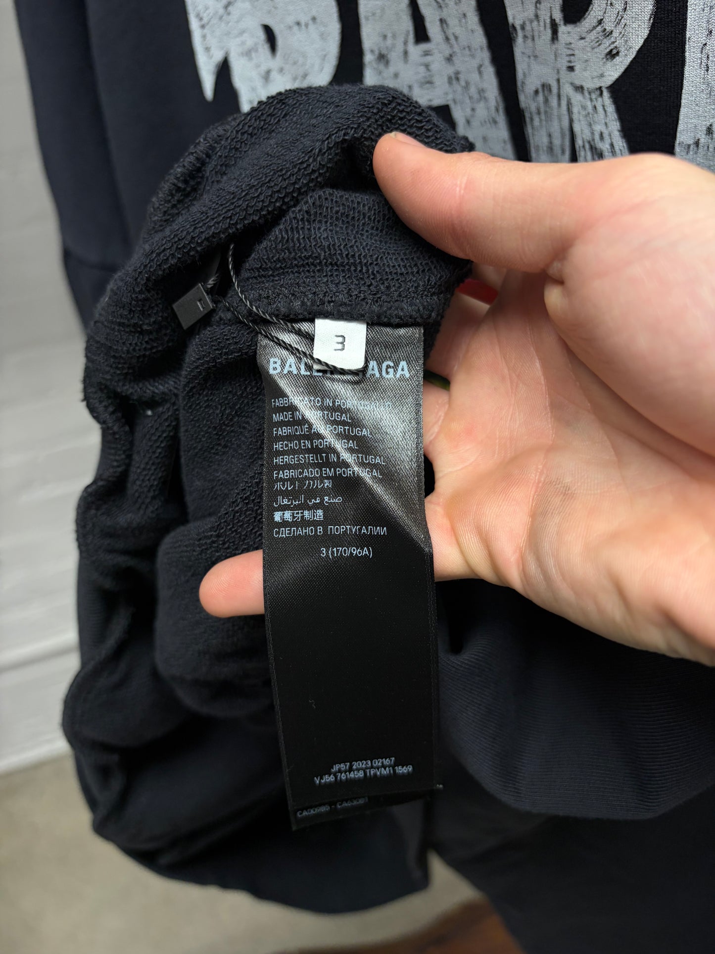 SS2024 Balenciaga ‘Paris Tropical’ Black Pullover Hoodie