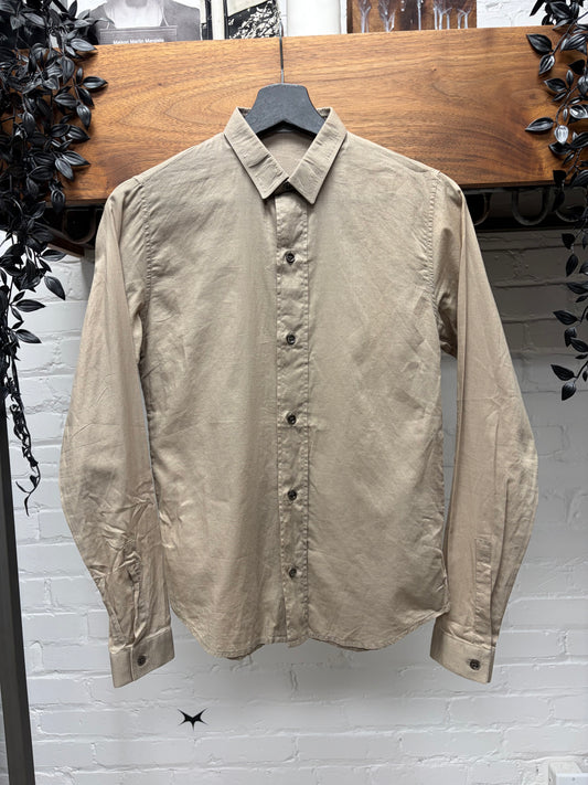 SS2005 Dior Homme ‘Beck’ Sheer Brown Button Up Shirt
