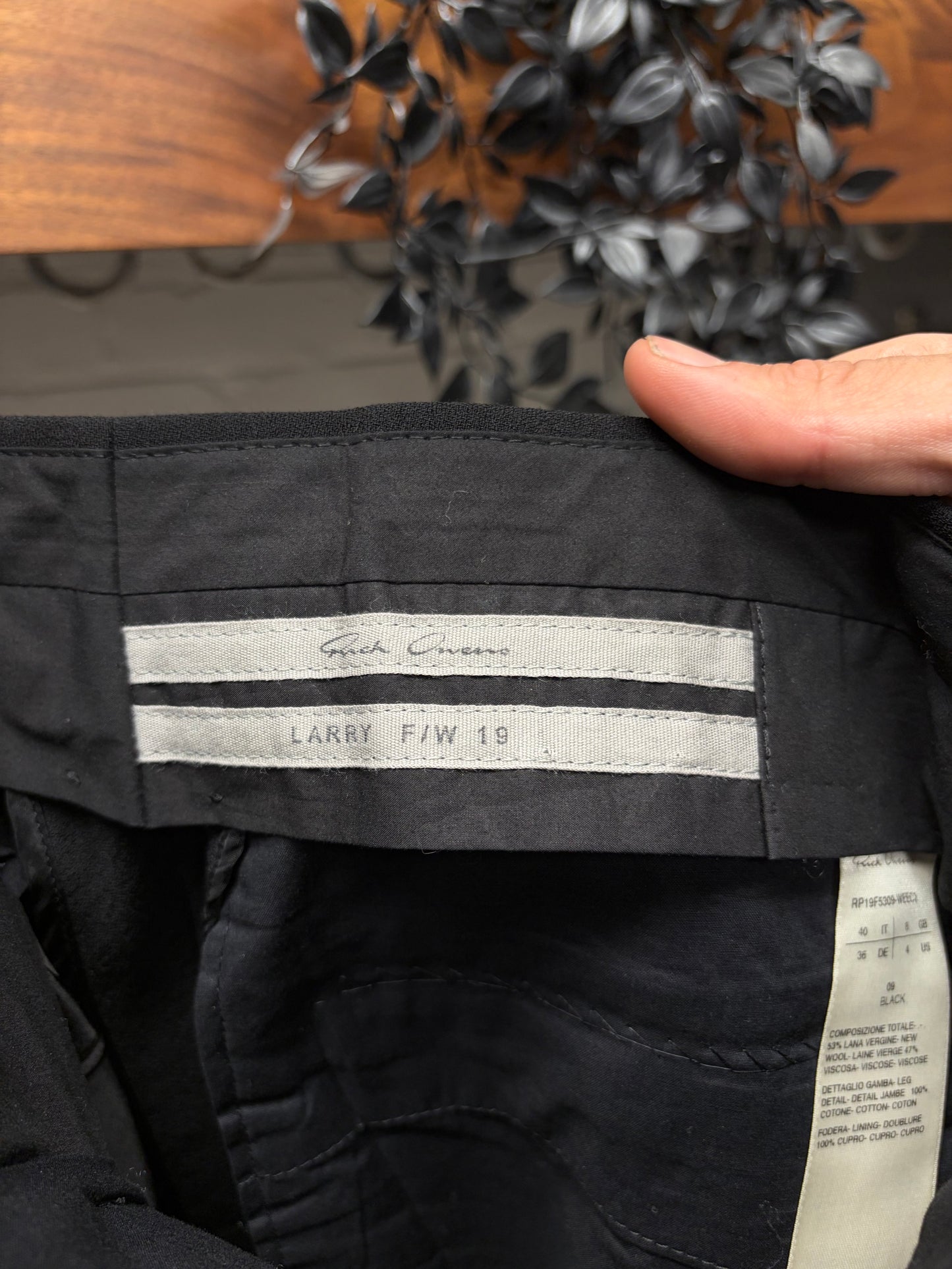 AW2019 Rick Owens ‘Larry’ Pleated ‘Astaire’ Trousers