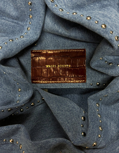 Wales Bonner Studded ‘Marching Band’ Enzyme Wash Denim Jacket