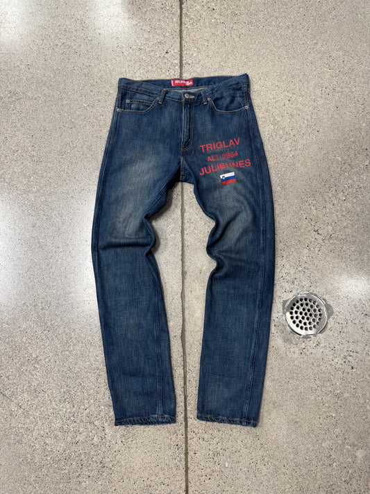 AW2005 Junya Watanabe x Levi’s ‘Triglav’ Flag Blue Jeans
