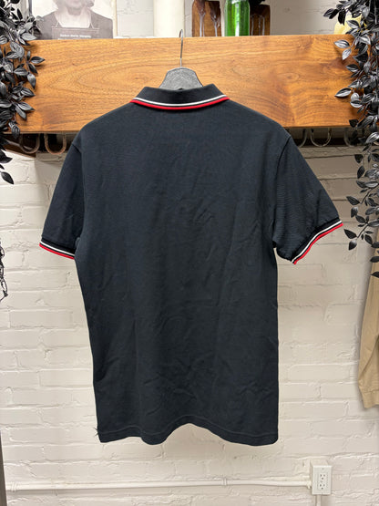 Prada ‘Sport Logo’ Black/Red Cotton Polo