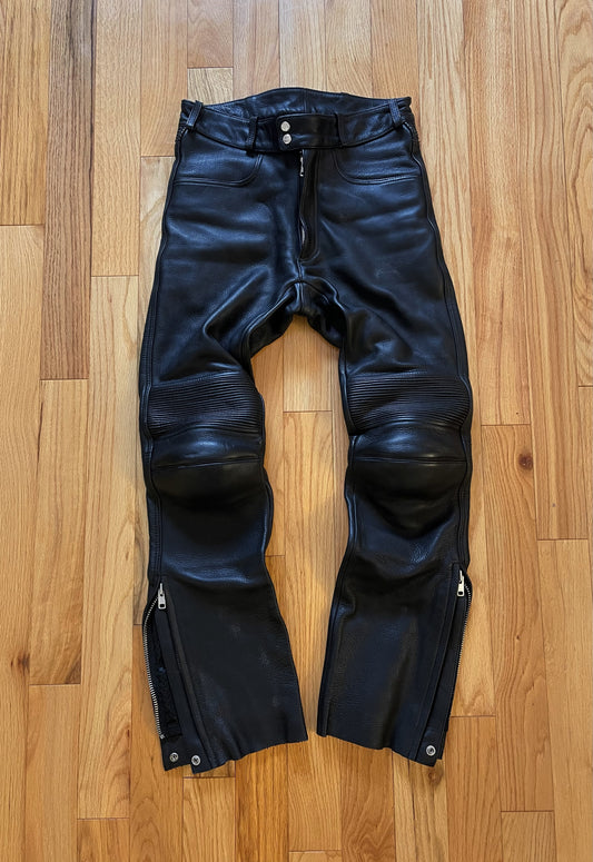 Kadoya ‘K’s Leather’ Armored Leather Black Biker Pants