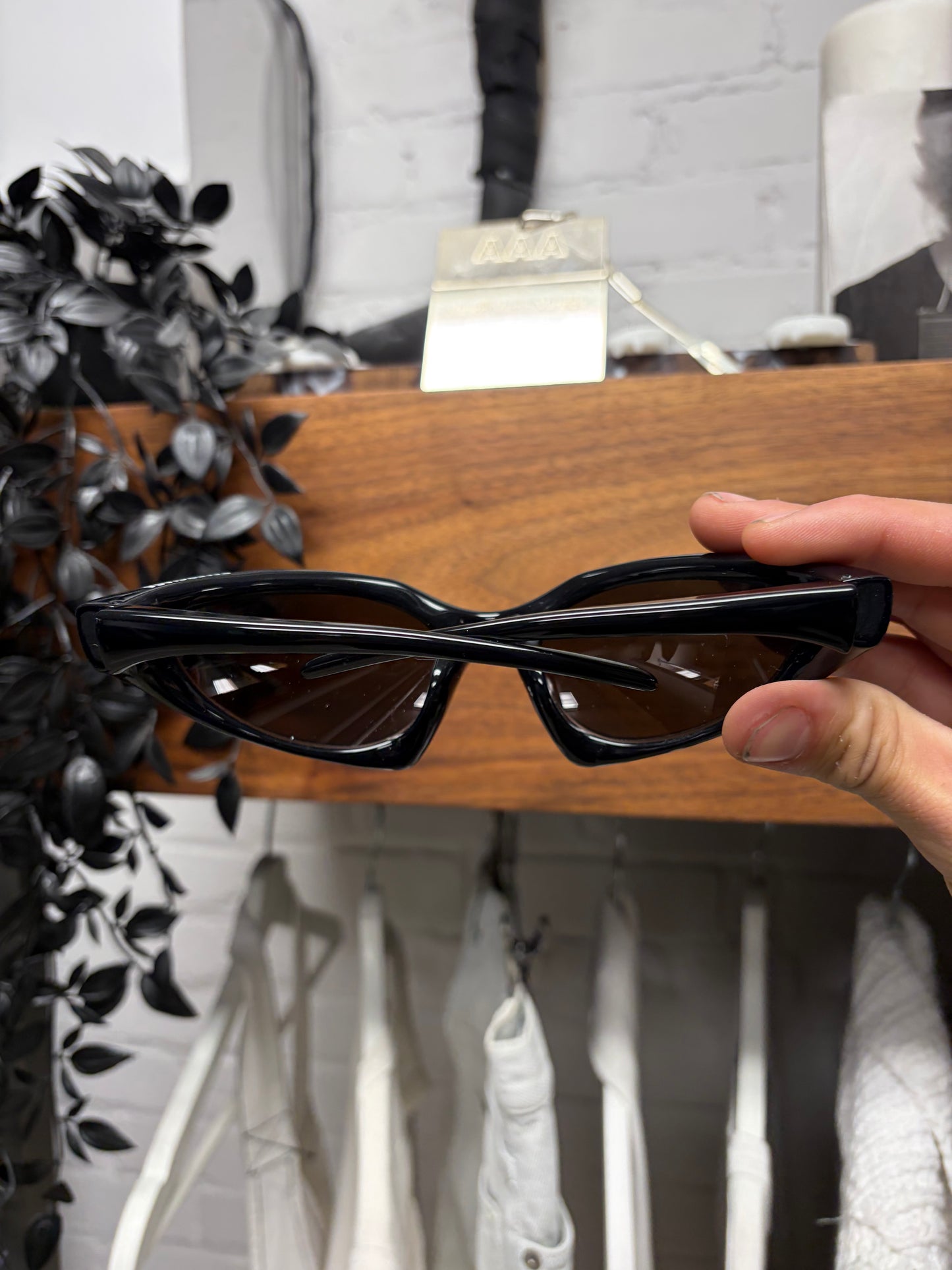 Balenciaga ‘Batwing’ Matte Black Sunglasses