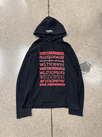 SS2018 Vetements ‘Weltschmerz’ Zurich Jersey Cotton Hoodie