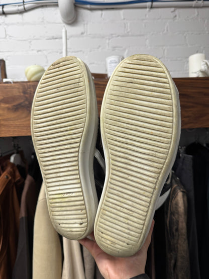 Rick Owens Pentagram Black-Milk Leather High Top Geobaskets