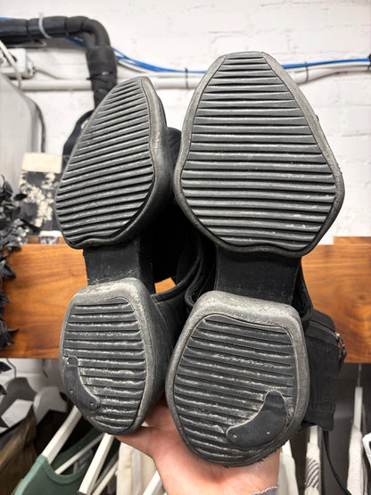 Rick Owens Black ‘Cargo Sandal’ High Top Sneakers