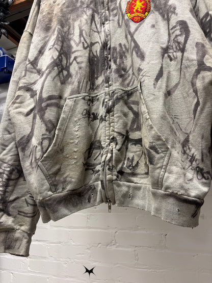 SS2023 Balenciaga ‘Skater’ Grey Zip-Up Hoodie