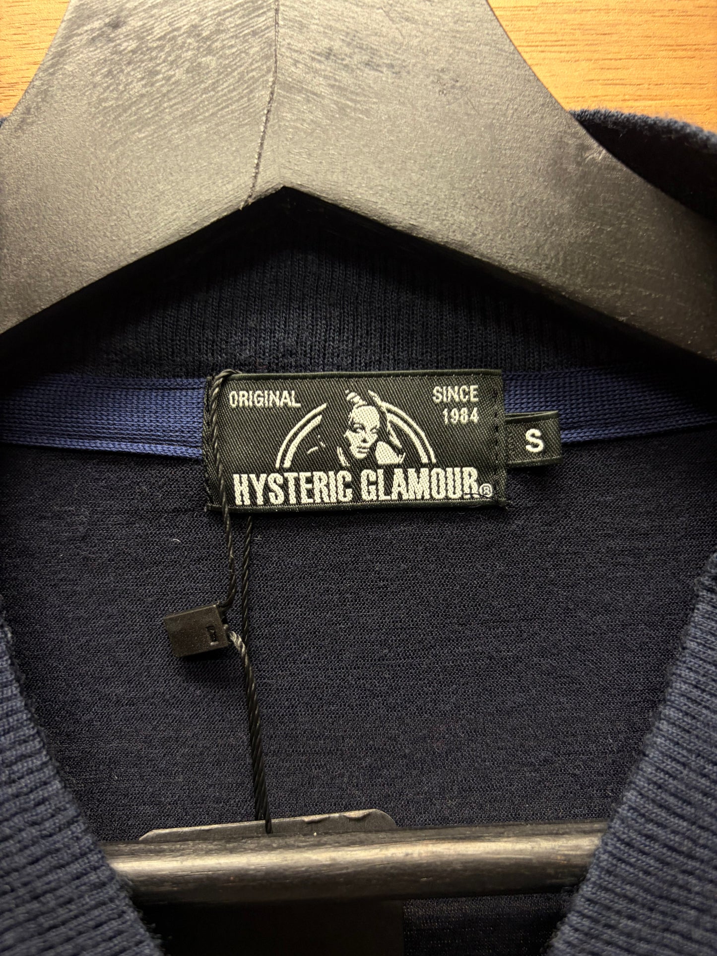 Hysteric Glamour ‘Varsity Logo’ Knit Lightweight Zip-Up Sweater