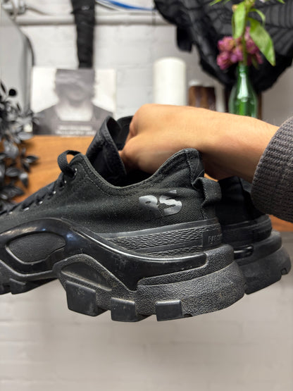 Raf Simons ‘Detroit Runner’ Triple Black Low Top Sneakers