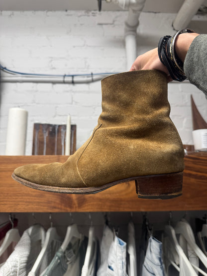 Saint Laurent Brown Suede ‘Wyatt’ Boots