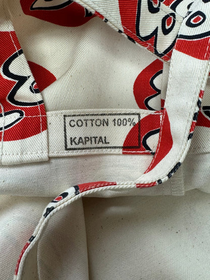 Kapital Mushroom ‘8TB’ Cream/Red Tote Bag