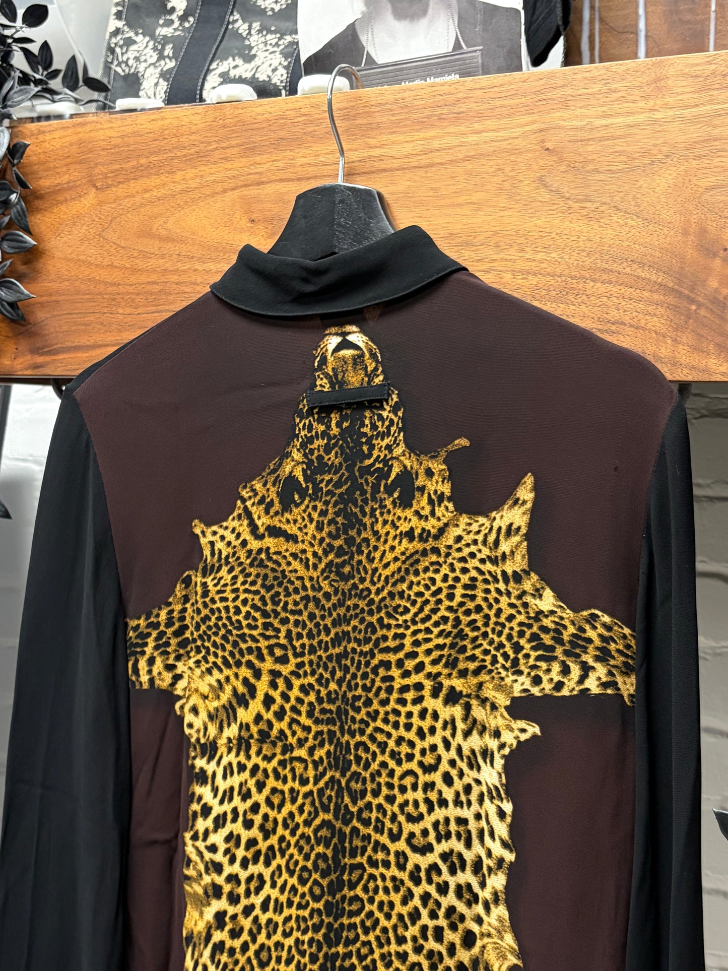 AW1998 Jean Paul Gaultier ‘Leopard Hide’ Button Snap Collared Evening Shirt
