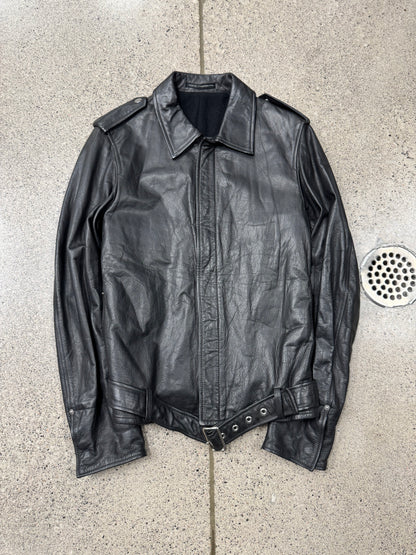 Vintage Yohji Yamamoto Y’s ‘Horse Hide’ Belted Leather Jacket