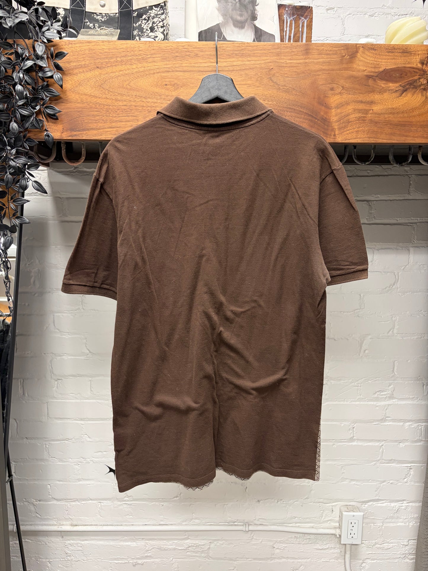 Vintage 2000s Gucci GG Interlock Monogram Brown Cotton Polo