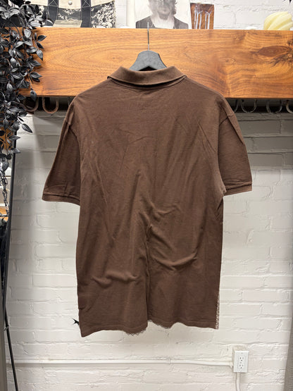 Vintage 2000s Gucci GG Interlock Monogram Brown Cotton Polo
