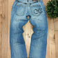 AW2004 Dolce & Gabbana ‘Studded’ Light Wash Blue Bootcut Denim