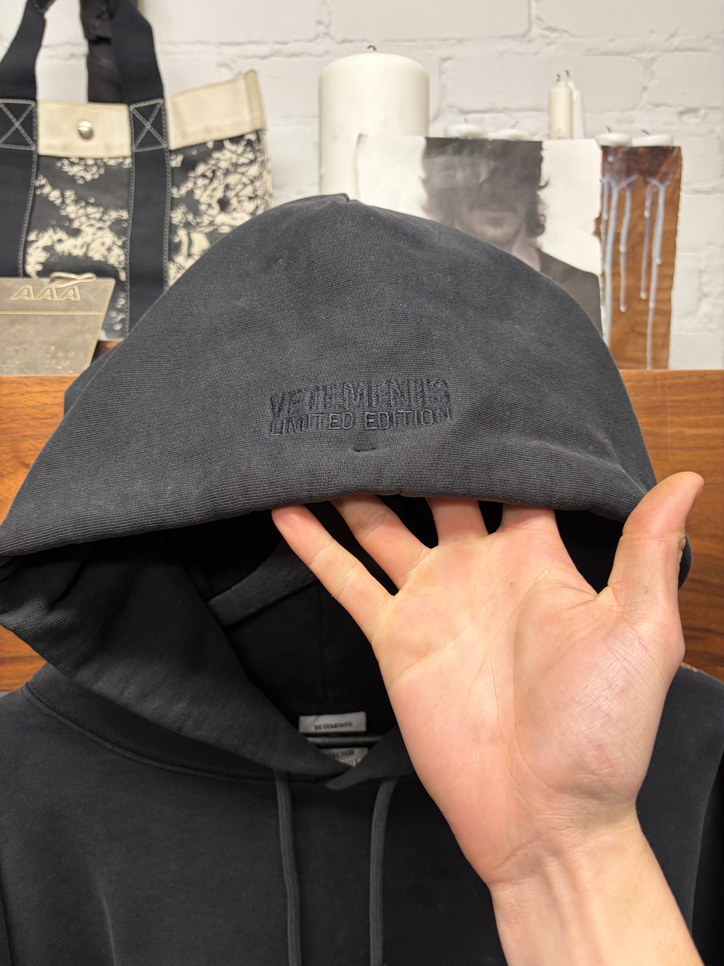 Vetements Limited Edition ‘Bleached’ Dyed Cotton Drawstring Hoodie