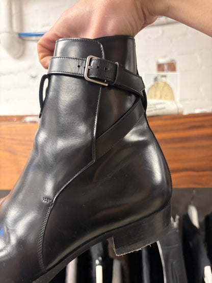 Saint Laurent ‘Jodhpur’ Matte Black Leather Pointed Toe Boots