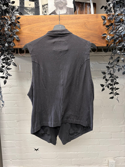 SS2007 Number (N)ine ‘Birds’ Cashmere Blend Black Casual Layering Vest