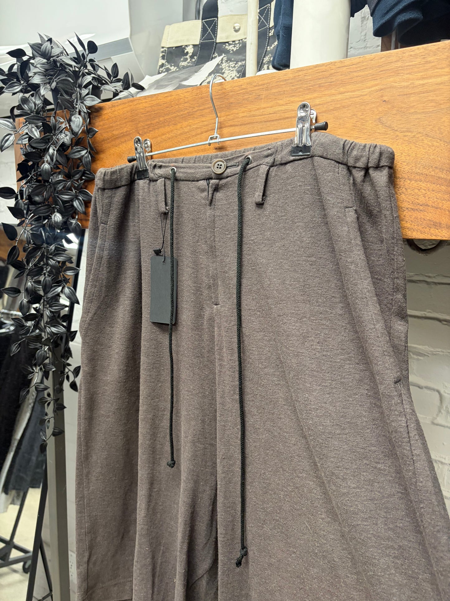 Yohji Yamamoto ‘Y’s’ Brown Drop Crotch Drawstring Shorts