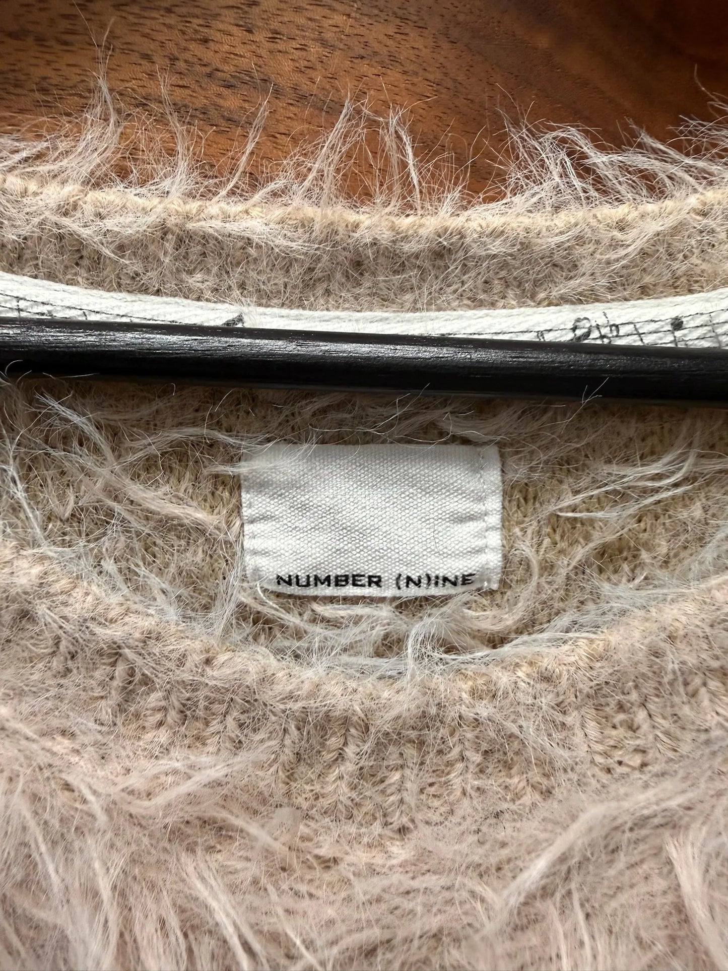 Number Nine Shag Mohair ‘Oatmeal’ Brown Sweater
