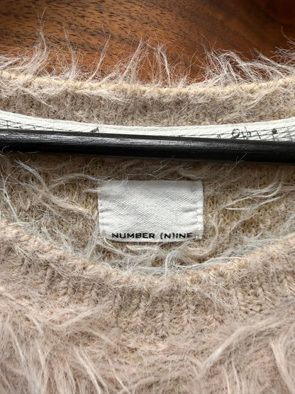 Number Nine Shag Mohair ‘Oatmeal’ Brown Sweater