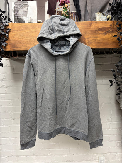 Gucci ‘Guccisima’ Interior Hood Monogram Grey Cotton Pullover Hoodie