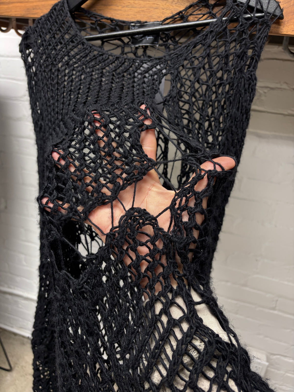 SS2005 Number (N)ine ‘Nightcrawler’ Spider Web Mesh Knit Sweater