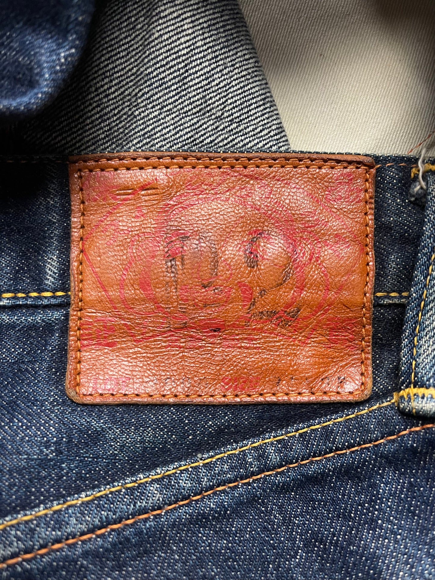 Evisu N02 Selvedge Hand Painted Gull Logo Denim