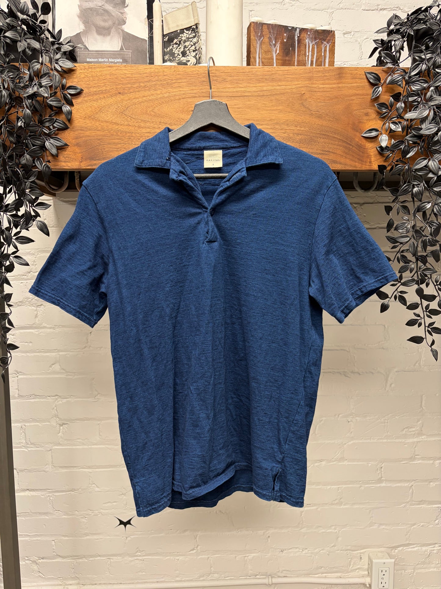 Kapital Reconstructed Denim/Paisley Patched Polo