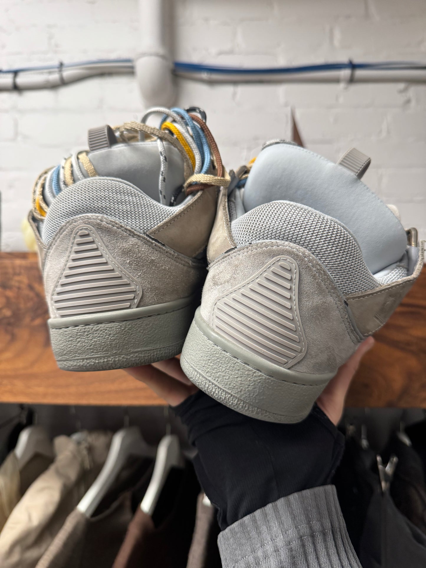 Lanvin ‘Jumbo Lace’ Curb Low Top Skate Sneakers
