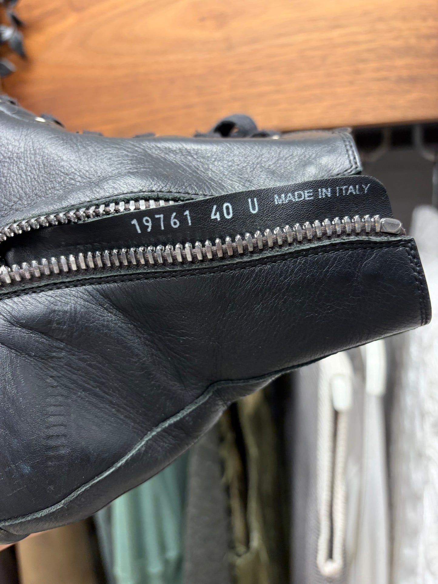 Rick Owens ‘Ramones’ Black Leather High Top Sneakers