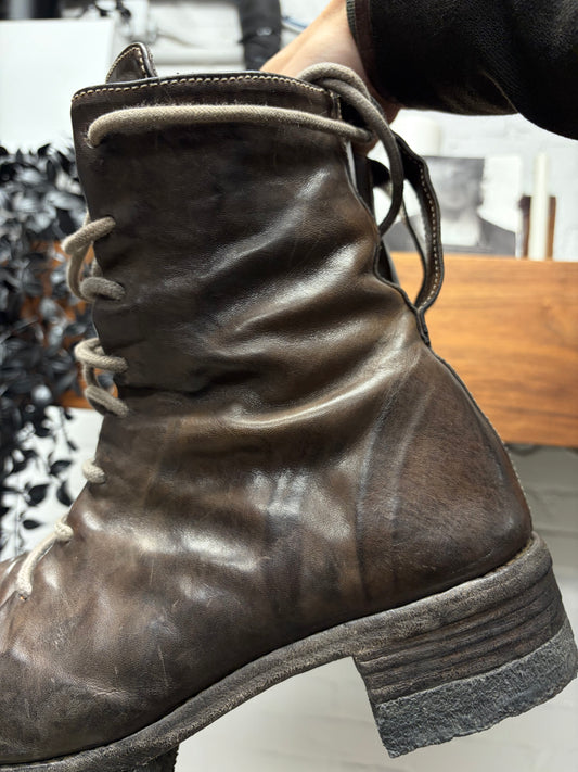 Carol Christian Poell ‘AM/2609 Paper Dart’ Horse Leather Object Dyed Combat Boots