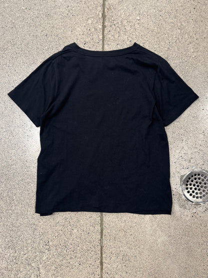 SS2018 Saint Laurent ‘Western’ Black Cropped Graphic T-Shirt