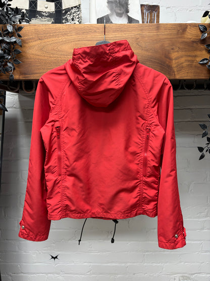 2008 Junya Watanabe Red Nylon Shell Cargo-Tech Jacket