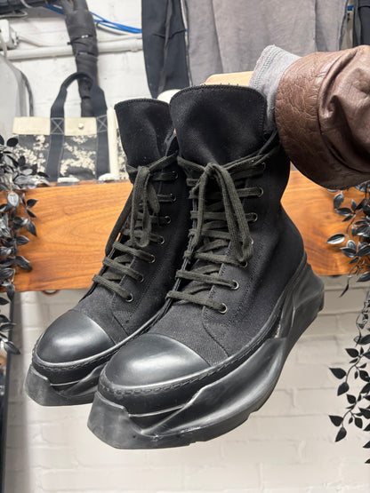 Rick Owens ‘Abstract Sole’ Black Leather High Top Sneakers