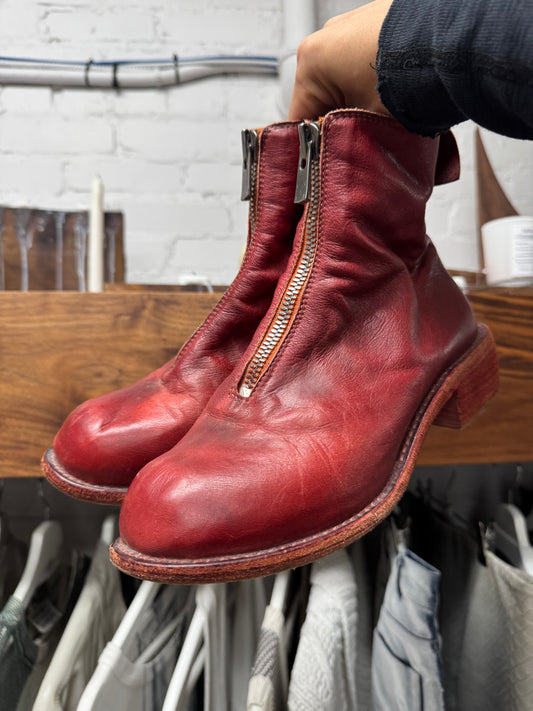 Guidi ‘PL-1’ Full Grain Horse Leather Front Zip Boots