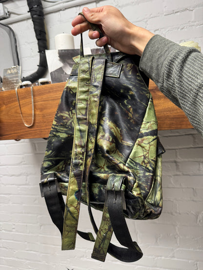 Vintage 90s Jean Paul Gaultier Leather Camoflage Backpack