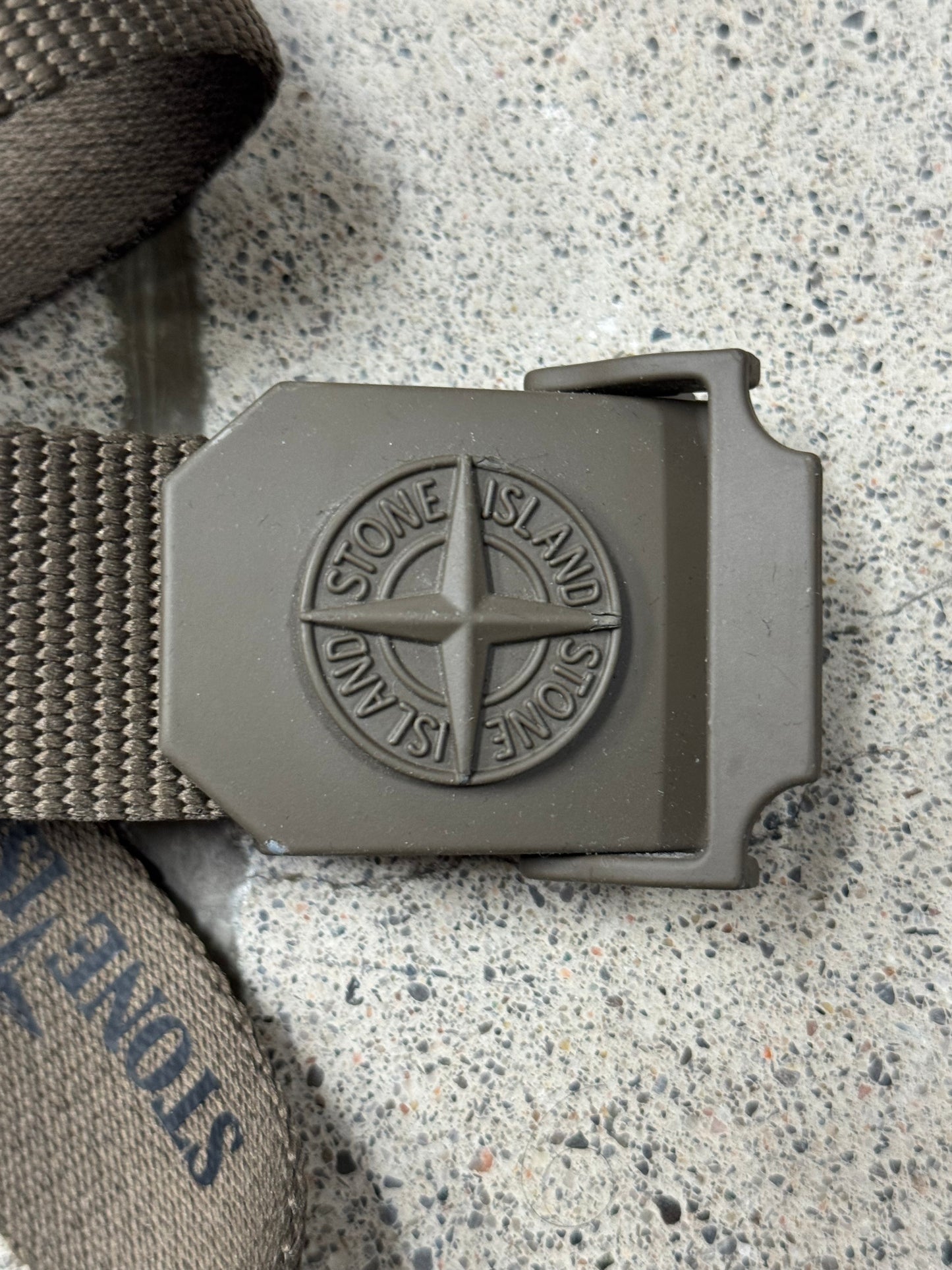 Stone Island ‘Compass Buckle’ Logo Belt
