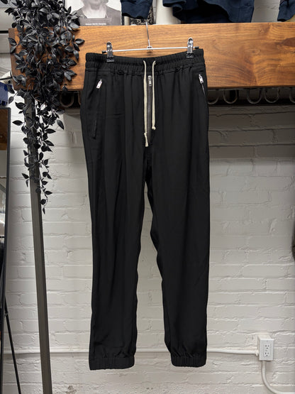 SS2022 Rick Owens ‘Fogachine’ Black Relaxed Fit Jogger Pants